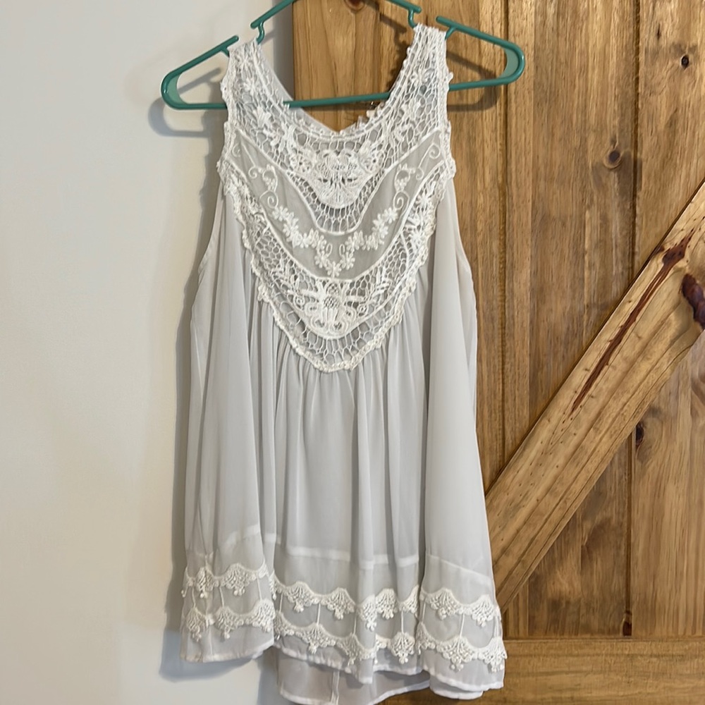 White Lace Tank